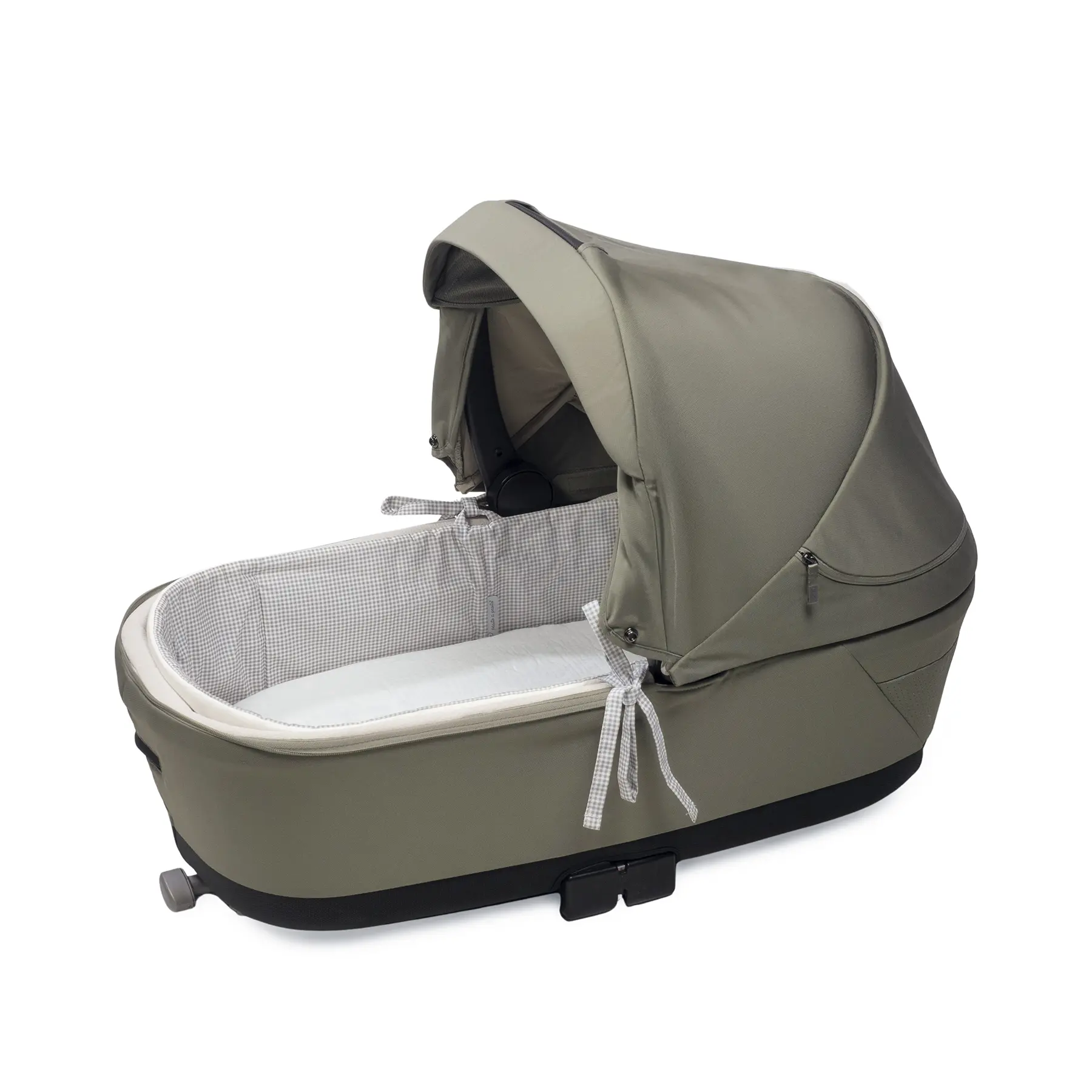 Cubre cuco varillas + Sábana ajustable cuco Little Bloom Vichy Gris - Imagen 3