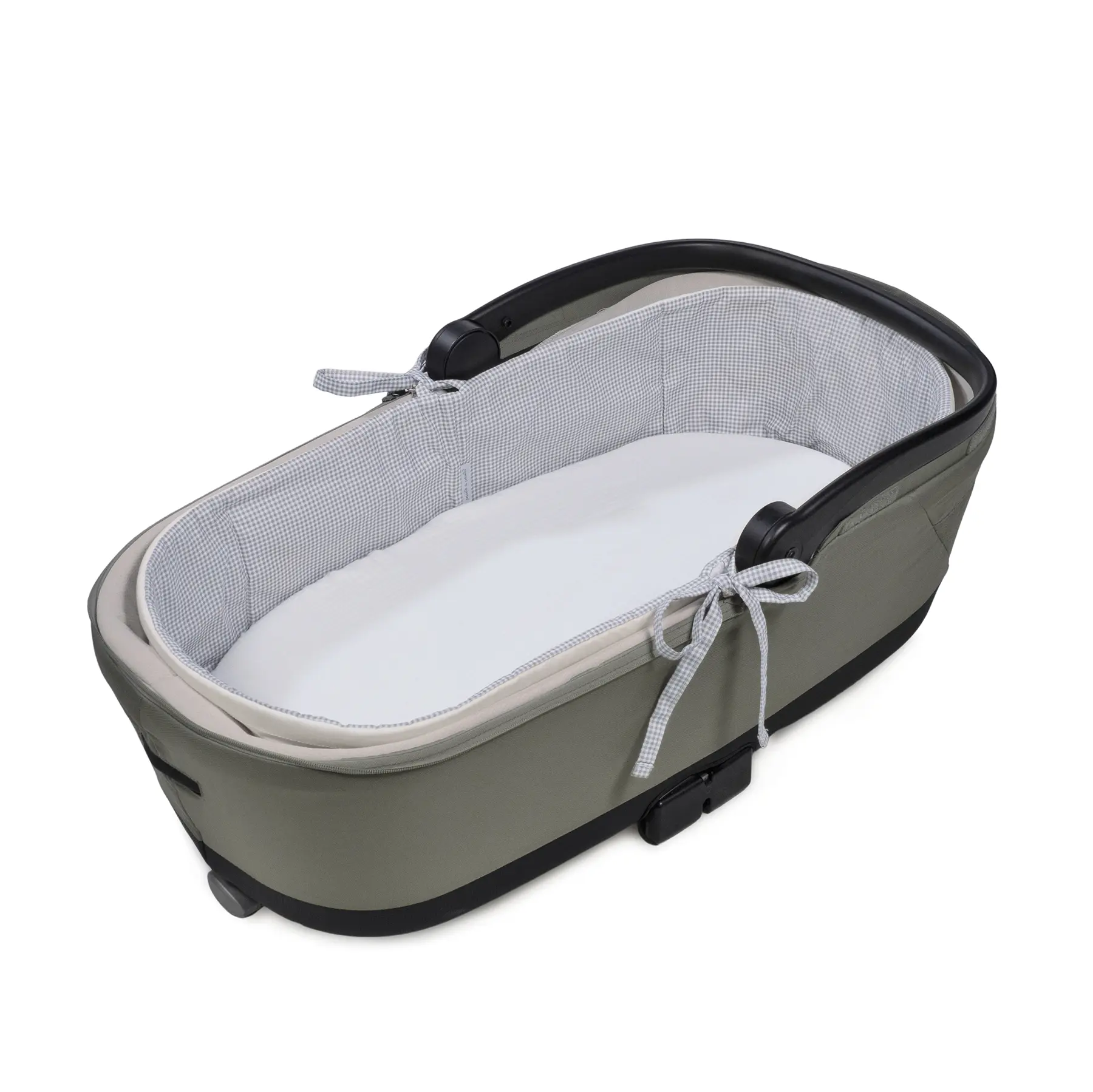 Cubre cuco varillas + Sábana ajustable cuco Little Bloom Vichy Gris - Imagen 4