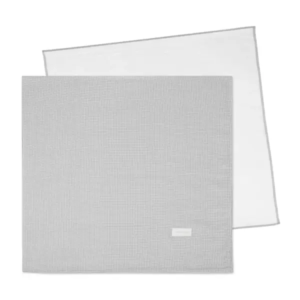 Set/2 Muselinas 70x70 cm Little Bloom Vichy Gris