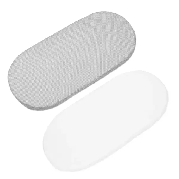 Set/2 Sábanas bajeras cuco Little Bloom Vichy Gris