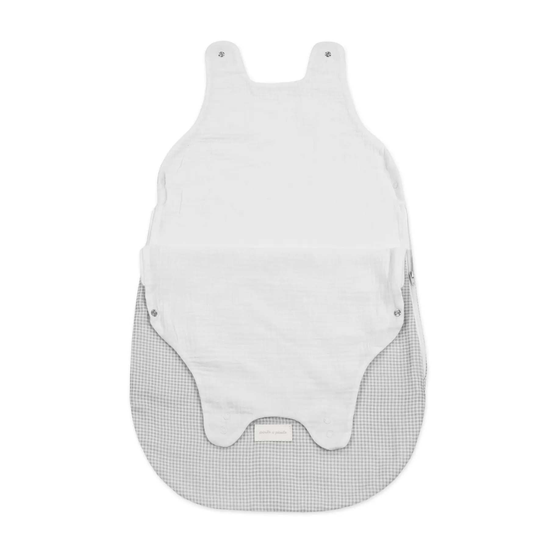 Saco Dormir verano Little Bloom Vichy Gris TOG 0,5 - Imagen 2