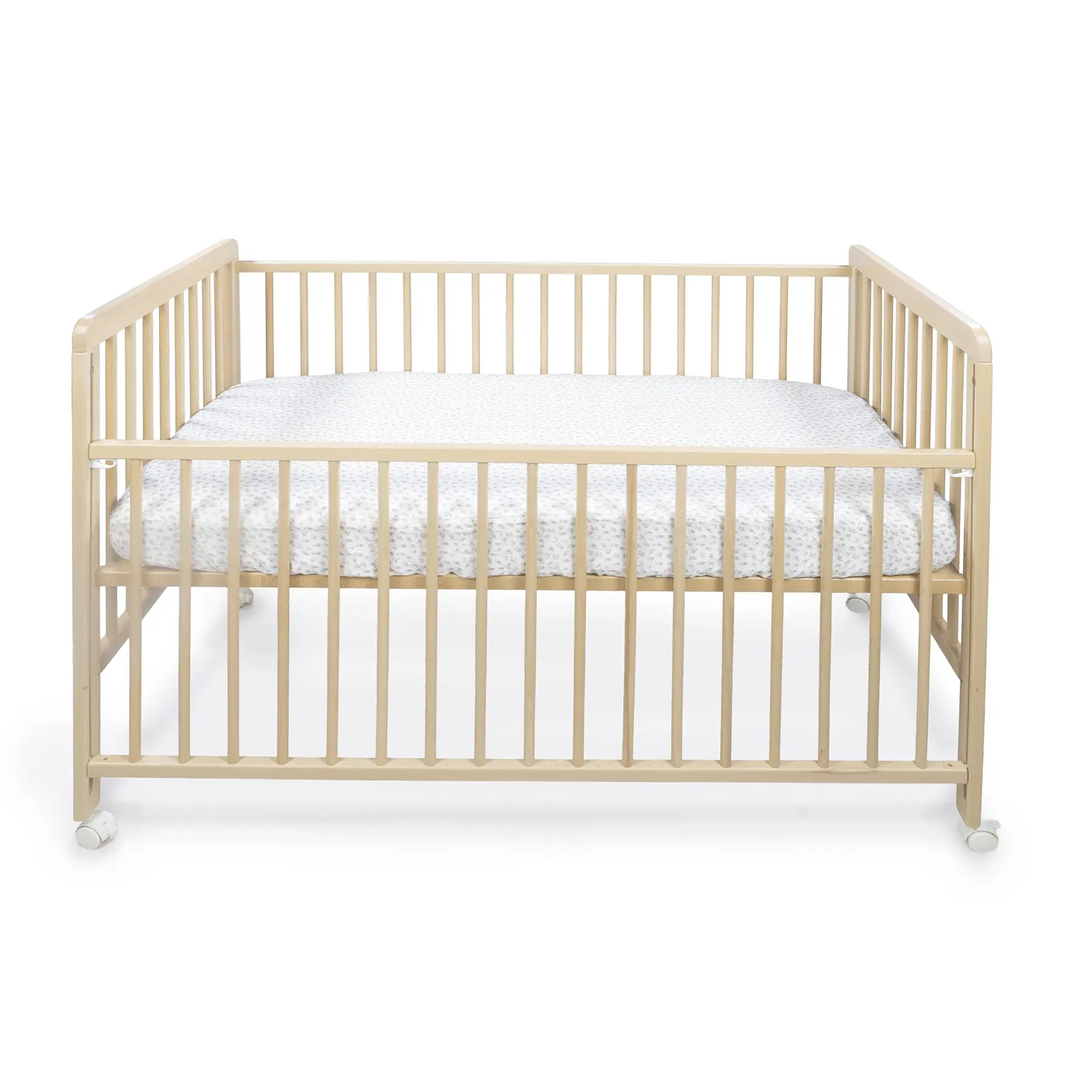 Sábana bajera cuna 120x60 cm Little Bloom Flor Gris - Imagen 2