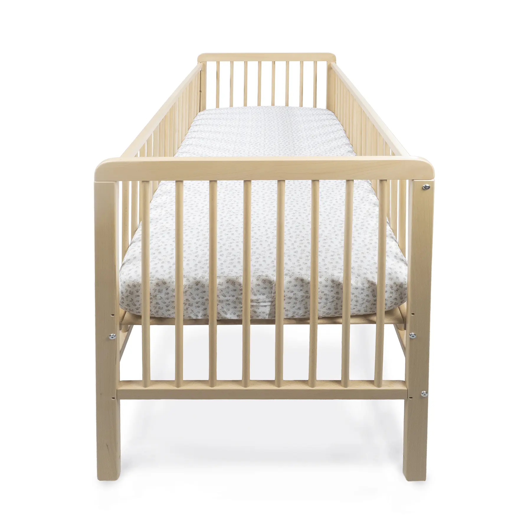 Sábana bajera cuna 120x60 cm Little Bloom Flor Gris - Imagen 3