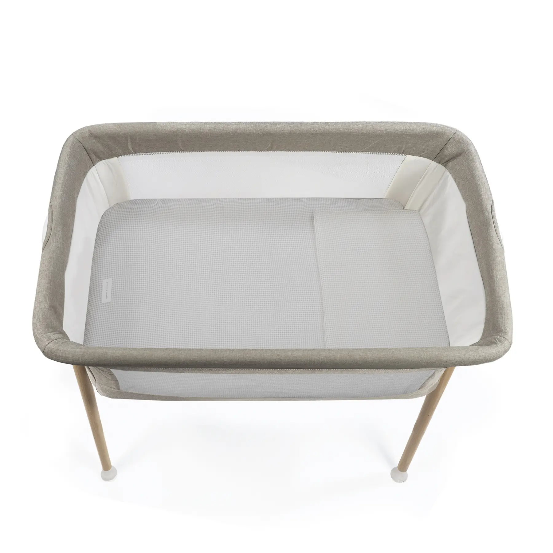 Edredón + sábana bajera + almohada cuna 90x50 cm Little Bloom Vichy Gris TOG 2,5 - Imagen 6