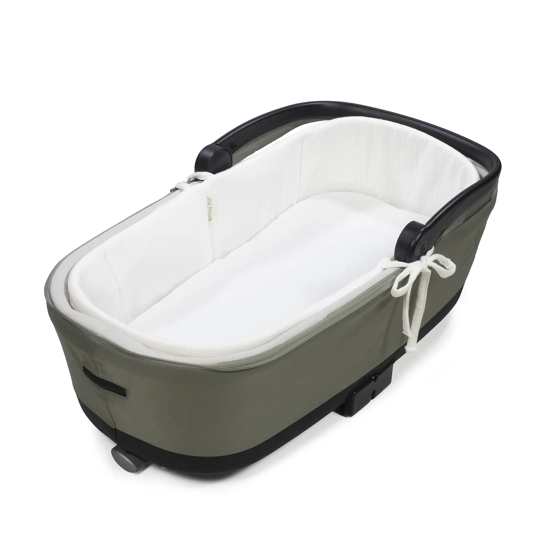 Cubre cuco varillas + Sábana ajustable cuco Little Bloom Vichy Blanco - Imagen 3