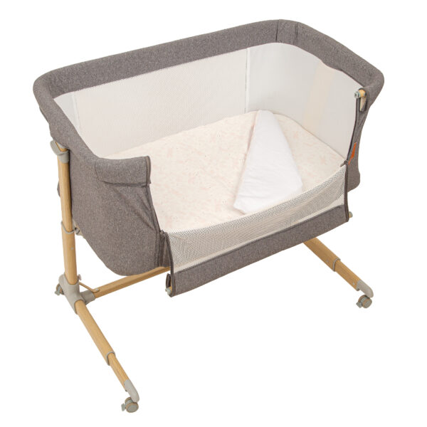 Minicuna Colecho metal con bajera y funda nórdica Dafne 14 B|Rosa 90x54x(78/89) - Bimbidreams