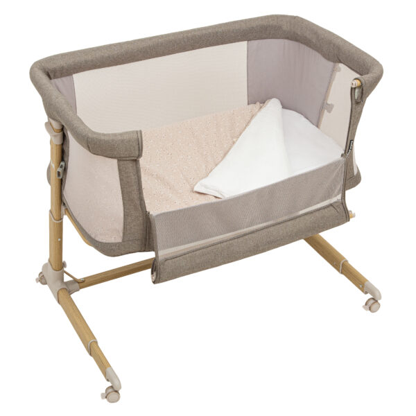 Minicuna Colecho metal con bajera y funda nórdica Anaïs 00 Lino Minicuna Colecho (53x85x80) - Bimbidreams