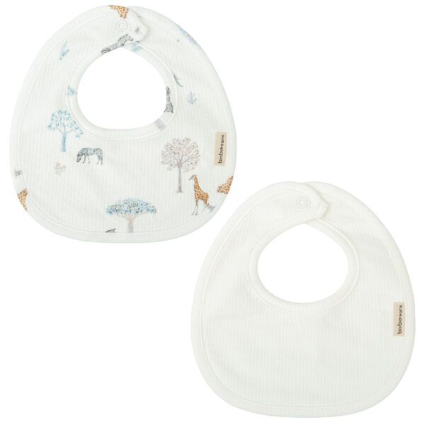 Babero pack 2 Tanzania 01 Blanco 19x19 - Bimbidreams