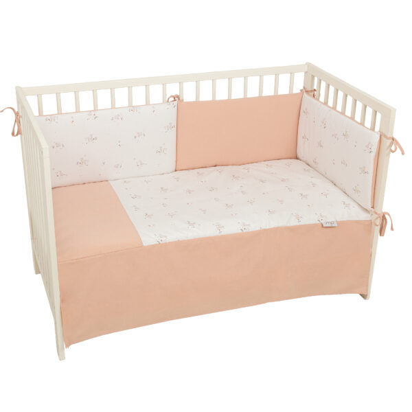 Edredón con Protector cuna Deer 14 B|Rosa Cuna (60x120) - Bimbidreams