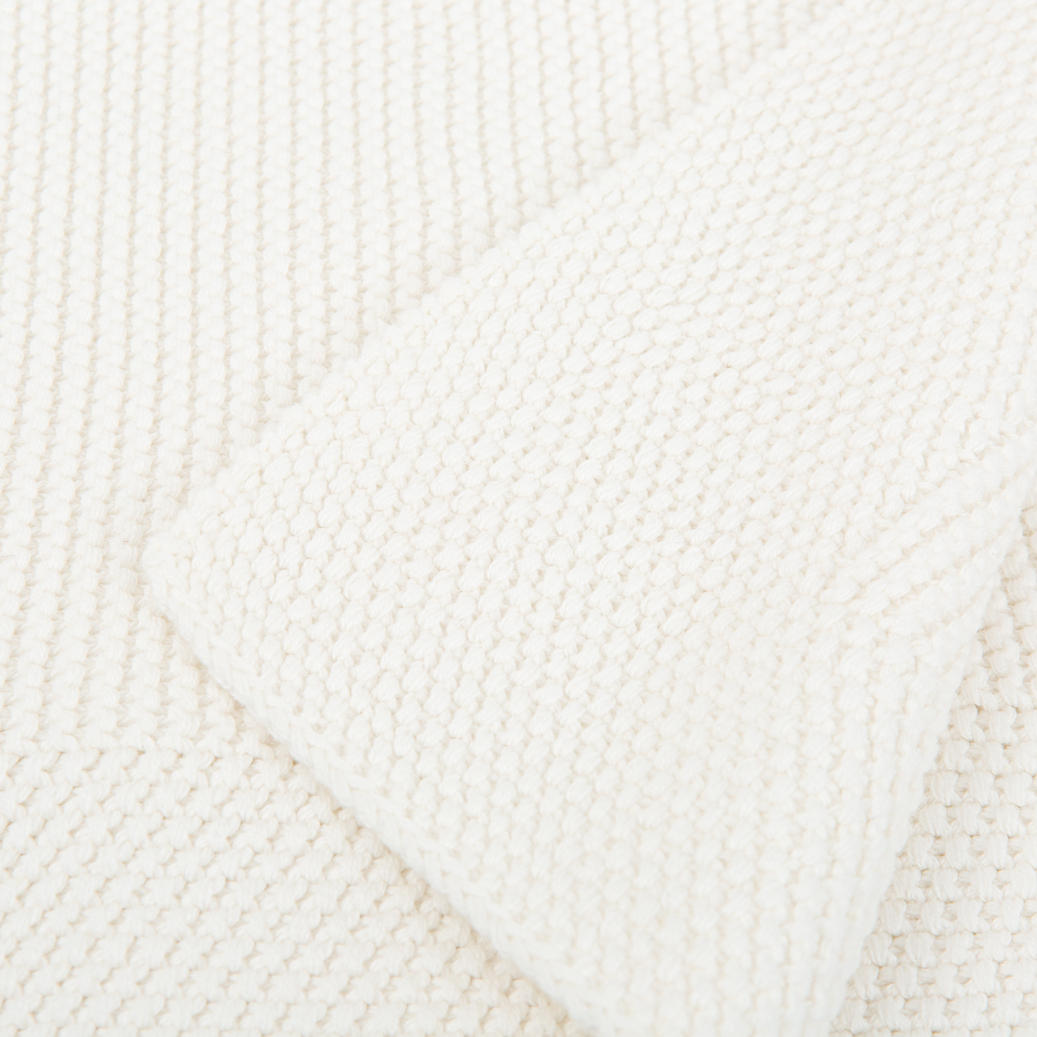 Toquilla Tricot 100% Algodon Basics 01 Blanco 75x90 - Bimbidreams - Imagen 2