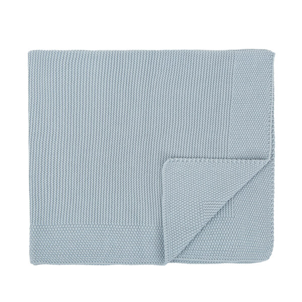 Toquilla Tricot 100% Algodon Basics AG Azul Grisaceo 75x90 - Bimbidreams