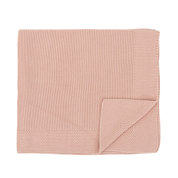Toquilla Tricot 100% Algodon Basics RE Rosa Empolvado 75x90 - Bimbidreams