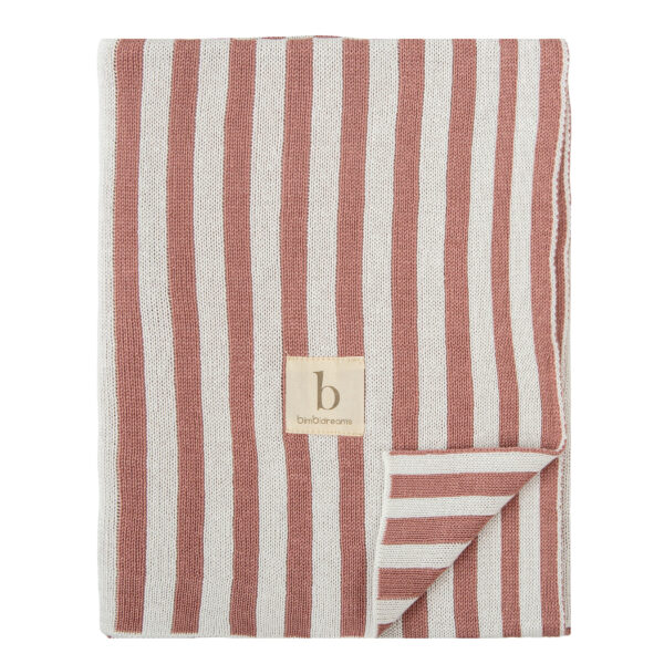 Toquilla tricot Bambu Stripes 04 Rosa 75x90 - Bimbidreams