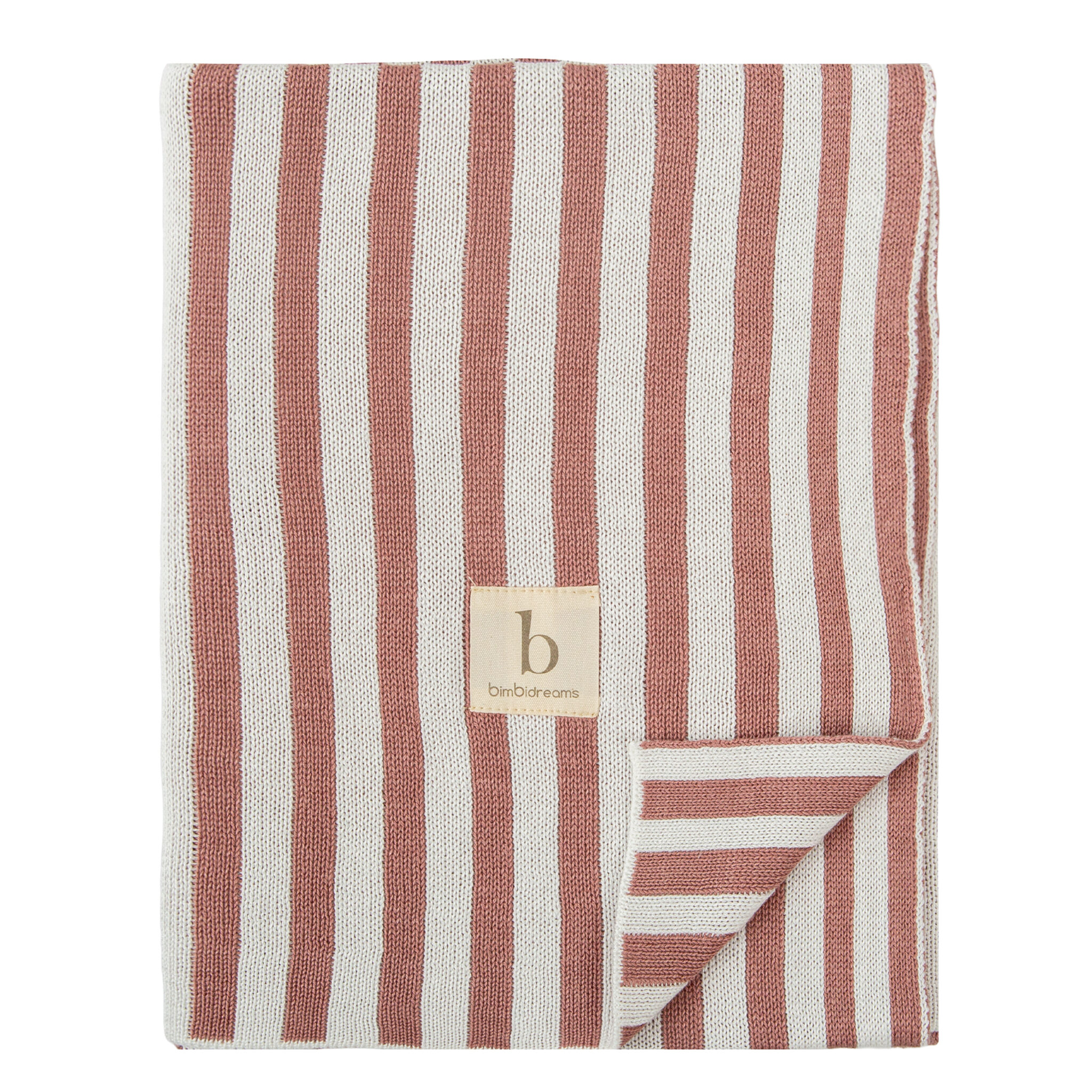 Toquilla tricot Bambu Stripes 04 Rosa 75x90 - Bimbidreams