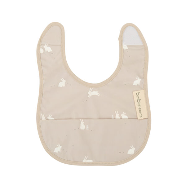 Babero blw Bunny GB Gris Beig 25x30 - Bimbidreams