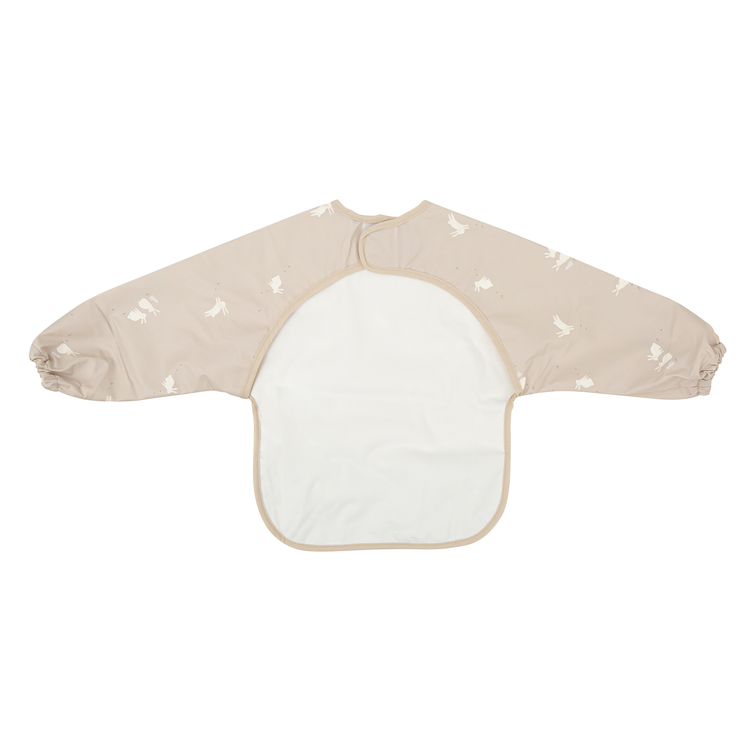 Babero blw con mangas Bunny GB Gris Beig 25x30 - Bimbidreams - Imagen 2