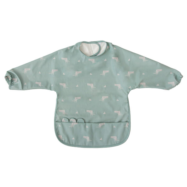 Babero blw con mangas Coco 06 Verde 25x30 - Bimbidreams