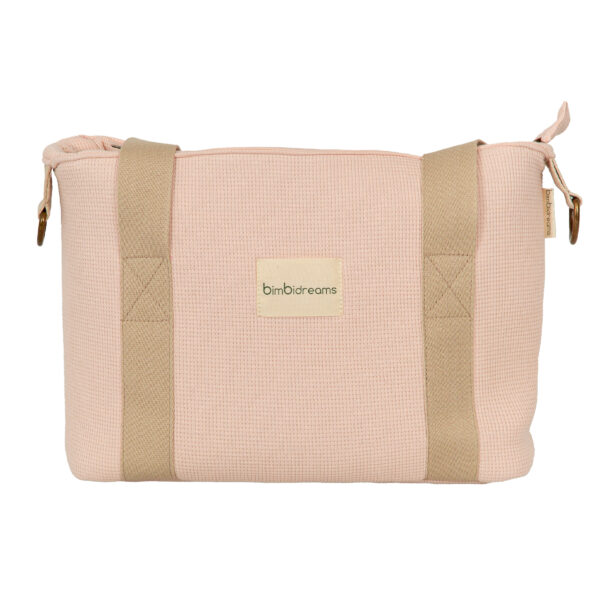Crossbody con cambiador Waffle 04 Rosa 37x24x13  -  52x32 - Bimbidreams