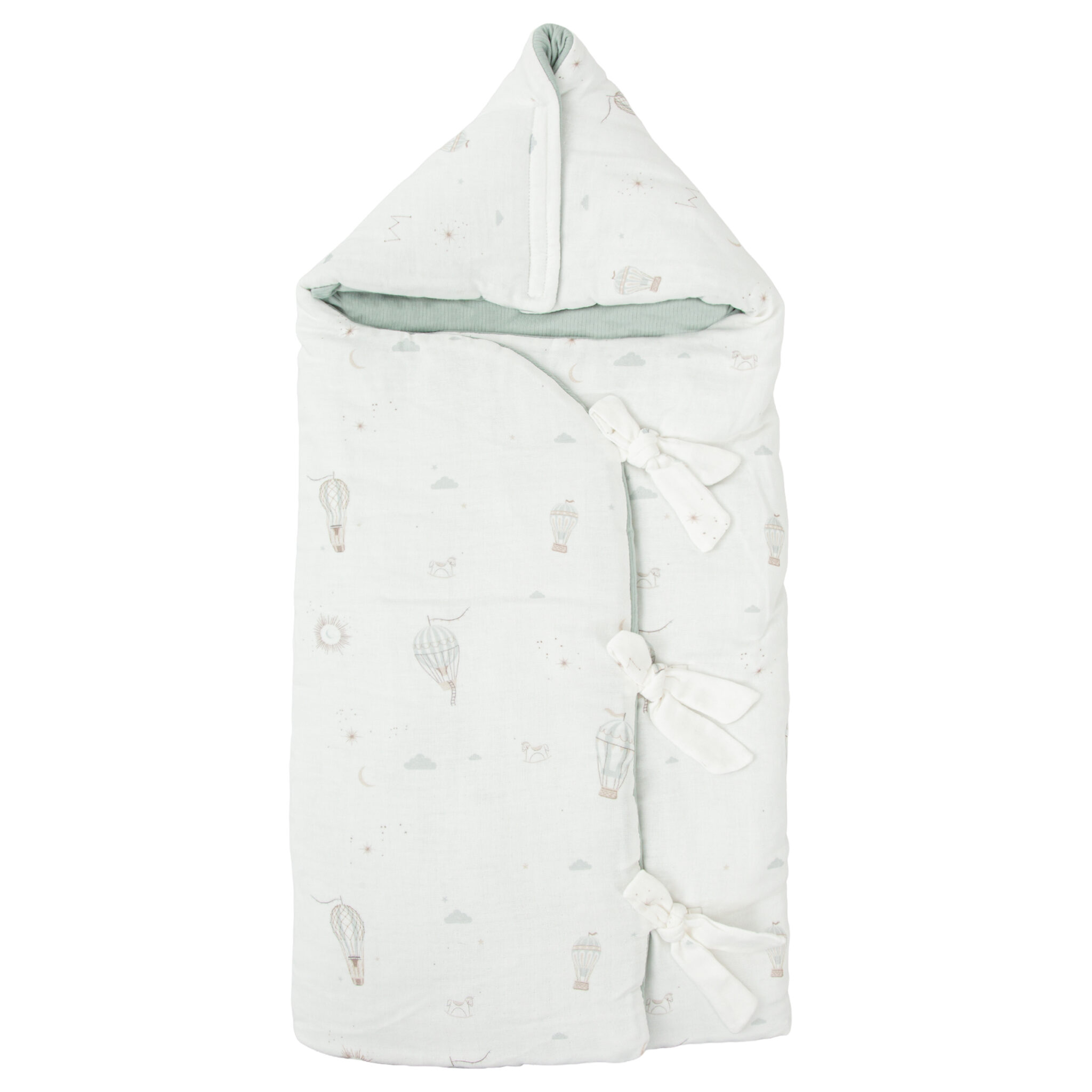 Saco arrullo con capucha Blue Sky 16 B|Verde - Bimbidreams