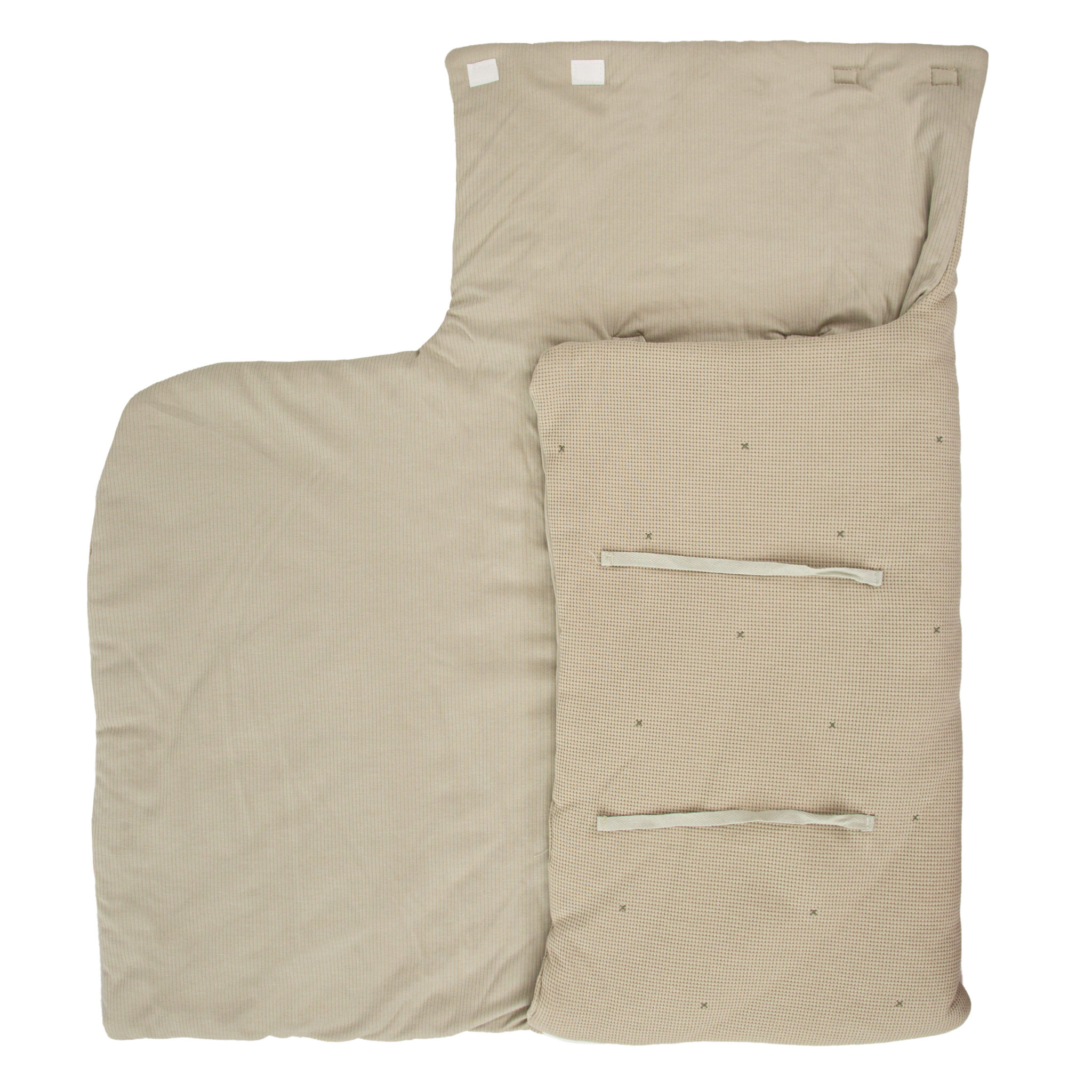 Saco arrullo con capucha Waffle 06 Verde 44x88 - Bimbidreams - Imagen 4