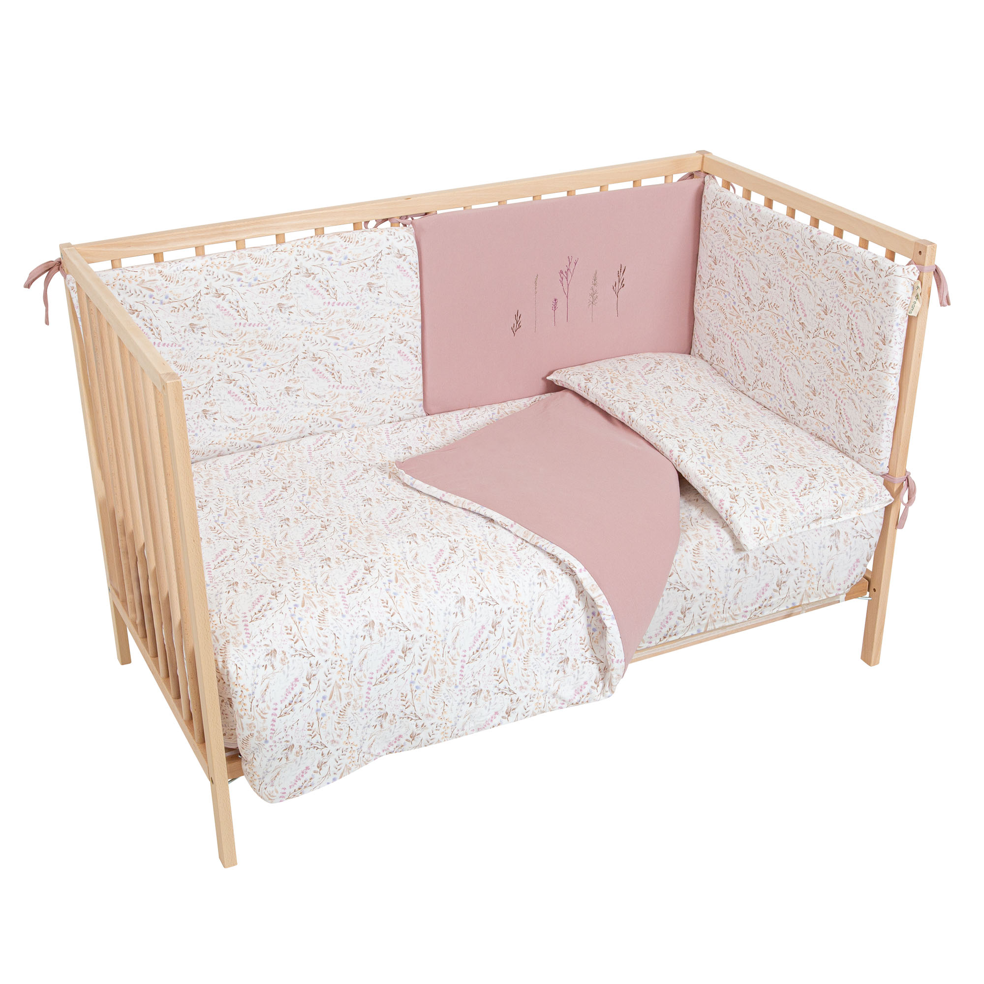 Protector de Cuna Niza 21 B|Lila Cuna 60 - 70 (30x190x3) - Bimbidreams - Imagen 2