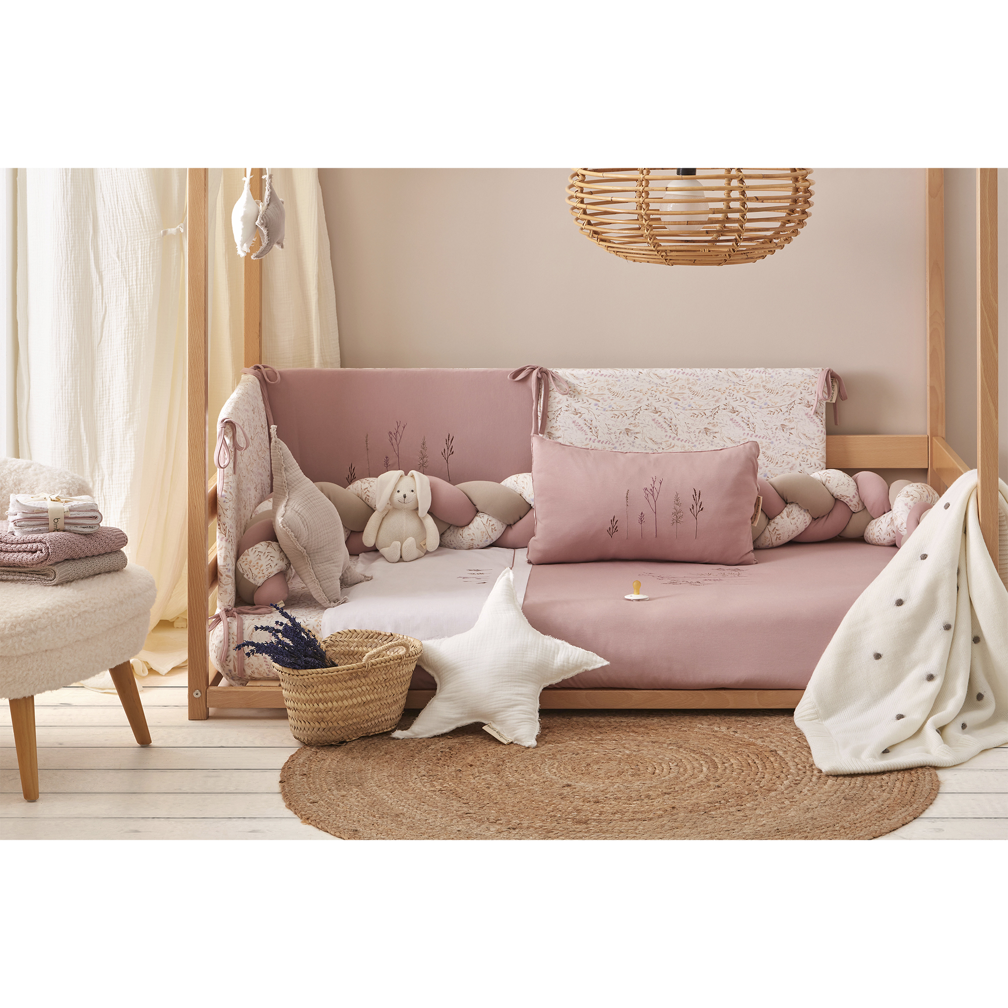 Protector de Cuna Niza 21 B|Lila Cuna 60 - 70 (30x190x3) - Bimbidreams - Imagen 3