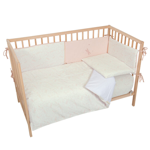 Protector de Cuna Dafne 14 B|Rosa Cuna 60 - 70 (30x190x3) - Bimbidreams