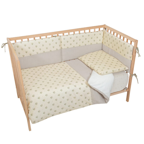 Protector de Cuna Cornelia 16 B|Verde Cuna 60 - 70 (30x190x3) - Bimbidreams