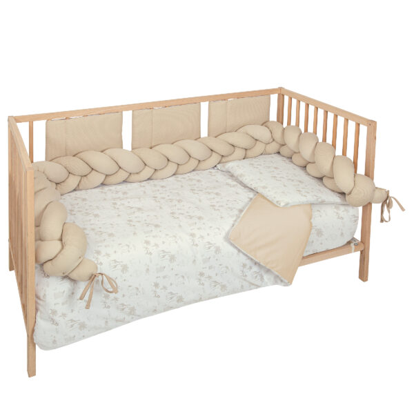 Protector de cuna trenza Texture 00 Lino 230 cm - Bimbidreams