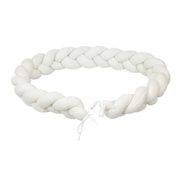 Protector de cuna trenza Texture 01 Blanco 230 cm - Bimbidreams