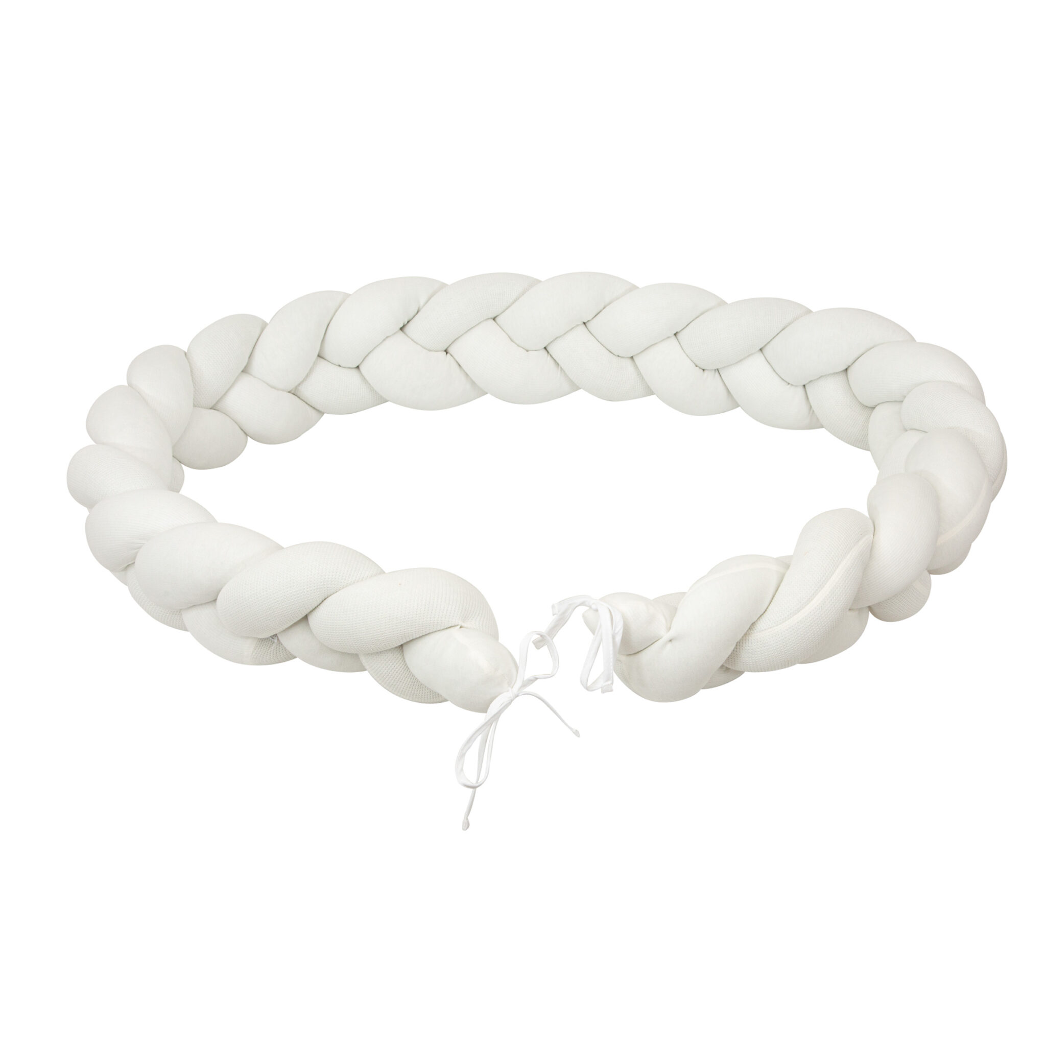 Protector de cuna trenza Texture 01 Blanco 230 cm - Bimbidreams