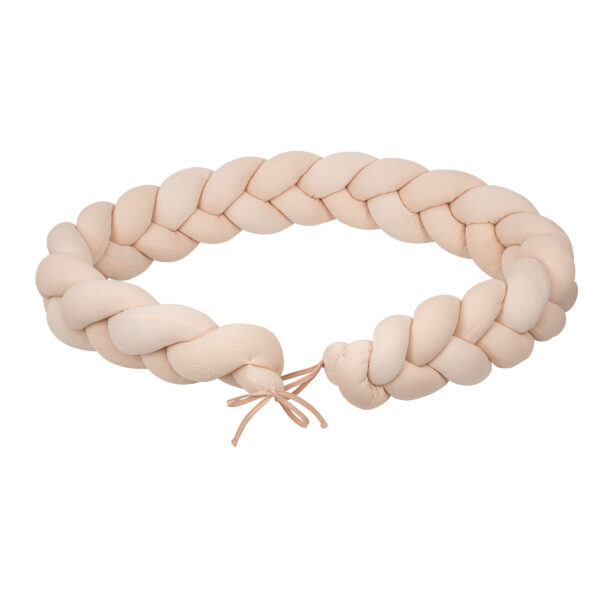 Protector de cuna trenza Texture 04 Rosa 230 cm - Bimbidreams