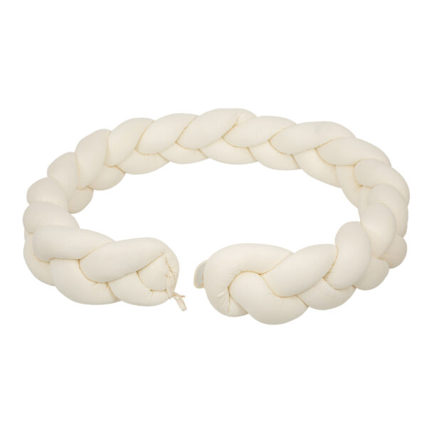 Protector de cuna trenza Basics 01 Blanco 200 cm - Bimbidreams