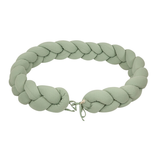 Protector de cuna trenza Basics 06 Verde 200 cm - Bimbidreams