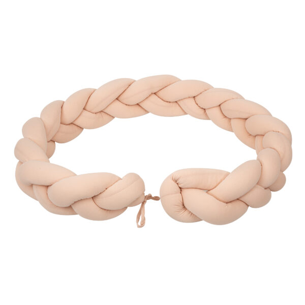 Protector de cuna trenza Basics RE Rosa Empolvado 200 cm - Bimbidreams