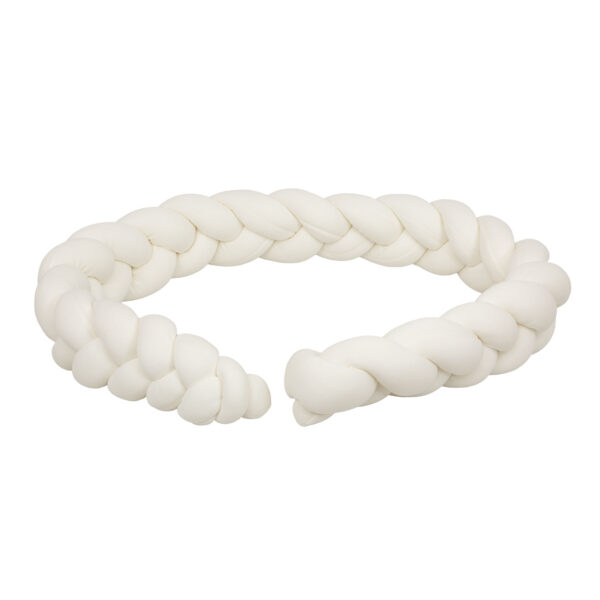 Protector de cuna trenza Basics 01 Blanco 300 cm - Bimbidreams