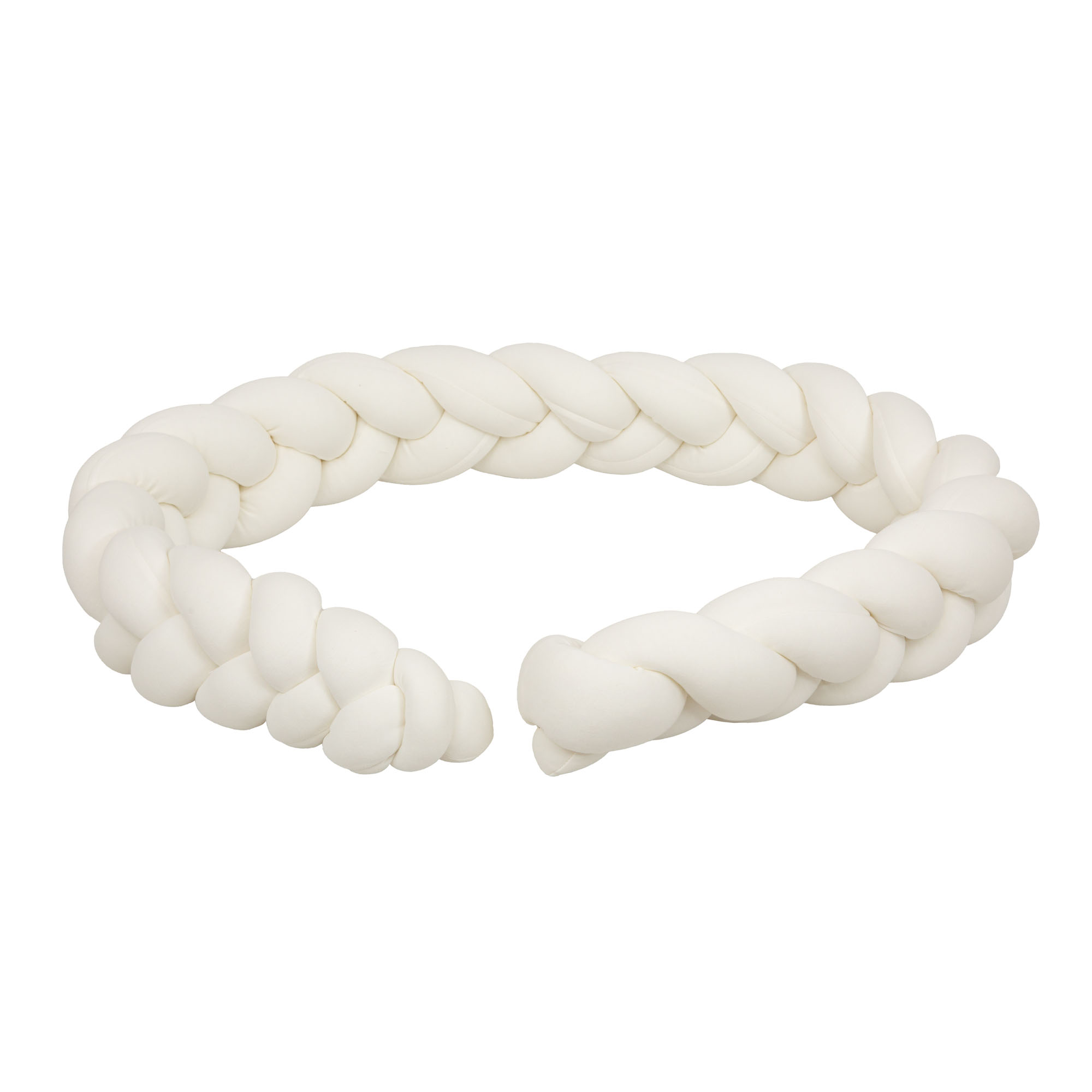 Protector de cuna trenza Basics 01 Blanco 300 cm - Bimbidreams