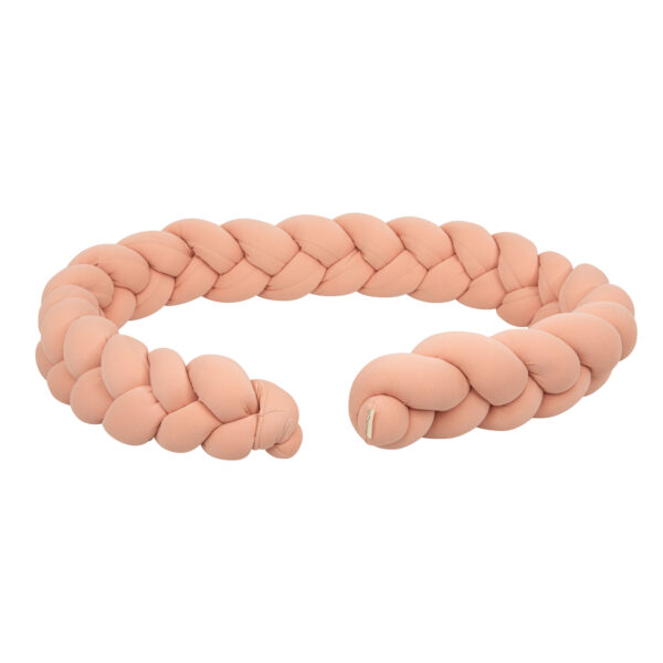 Protector de cuna trenza Basics RE Rosa Empolvado 300 cm - Bimbidreams
