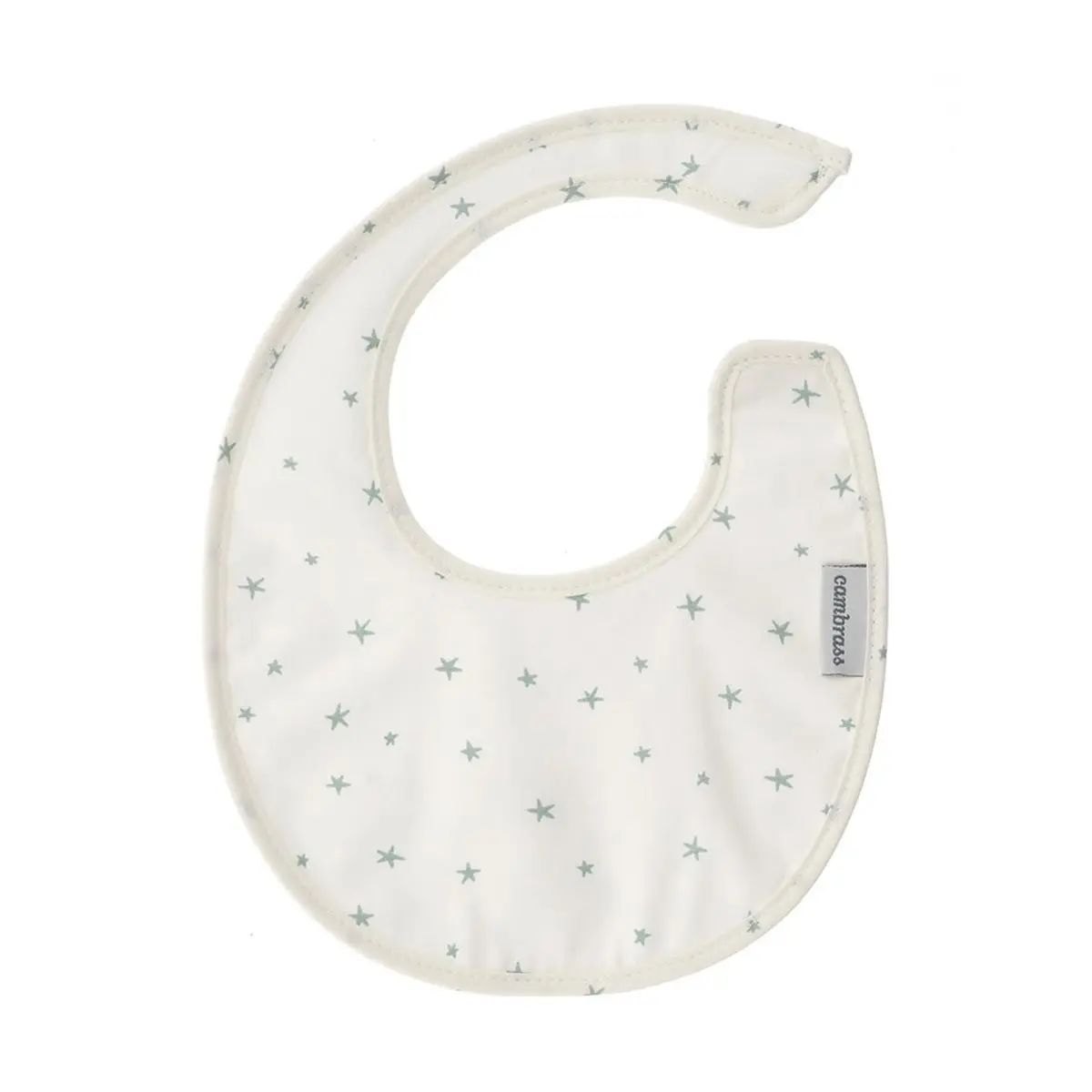 Babero redondo con velcro magia verde 16x19x1 cm