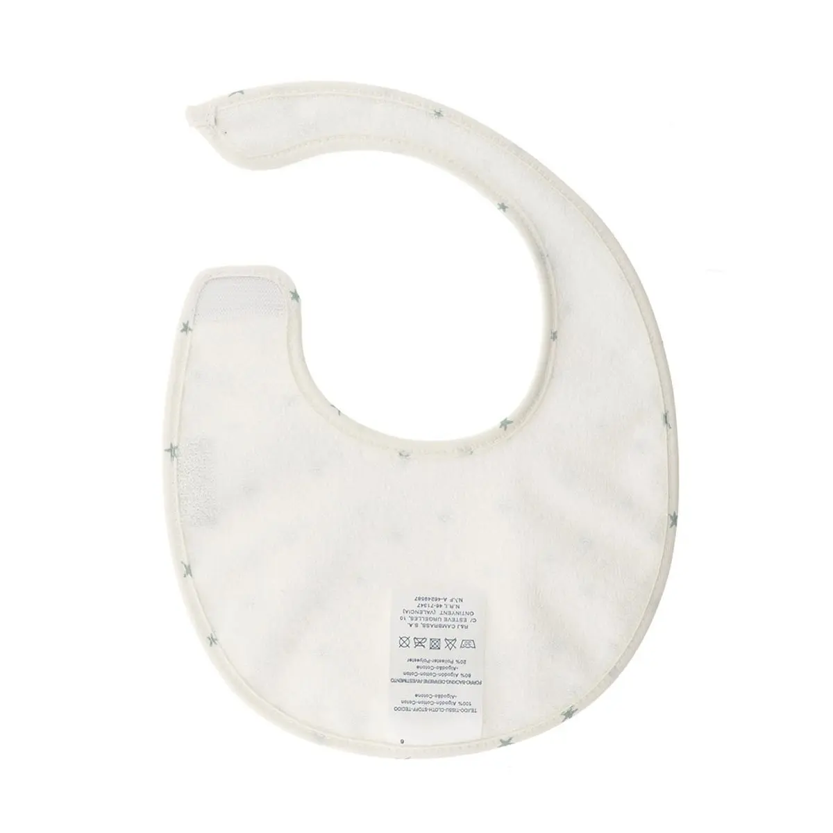 Babero redondo con velcro magia verde 16x19x1 cm - Imagen 2