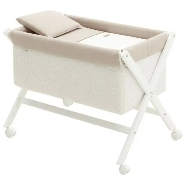 Minicuna tijera madera magia beige/bco 55x87x74 cm