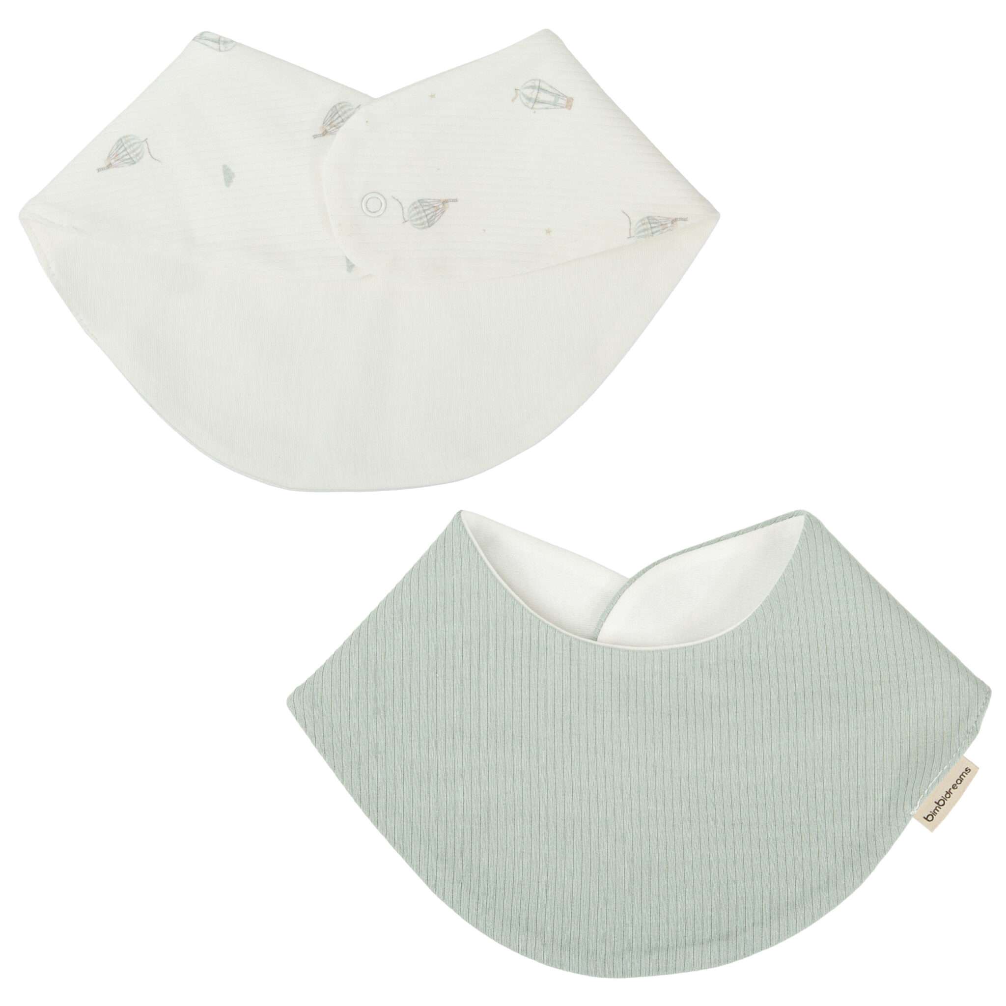Babero bandana pack 2 Blue Sky 16 B|Verde 43x21 - Bimbidreams - Imagen 2