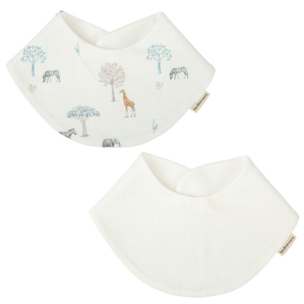 Babero bandana pack 2 Tanzania 01 Blanco 43x21 - Bimbidreams