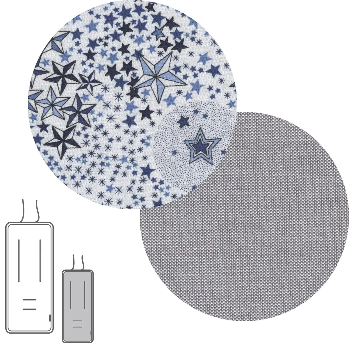 Colchoneta silla uni.rev.recta star liberty azul 30x80x1 cm - Imagen 2