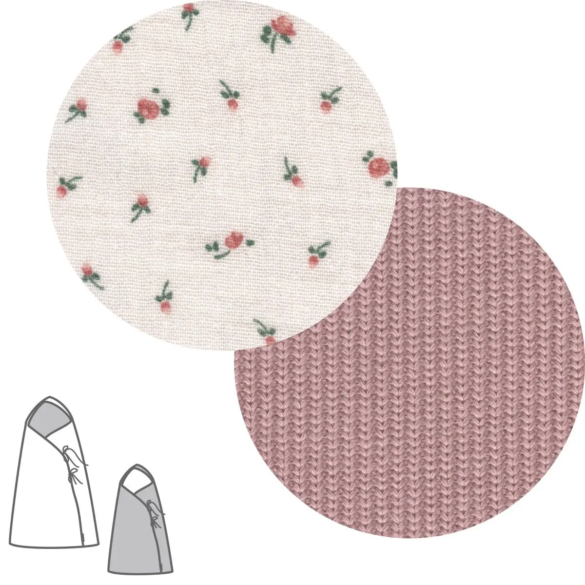 Saco capazo cruzado revers. etnic rosa 40x80x5 cm - Imagen 2