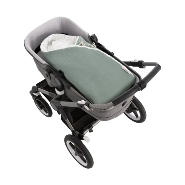 Saco capazo cruzado revers. etnic verde 40x80x5 cm