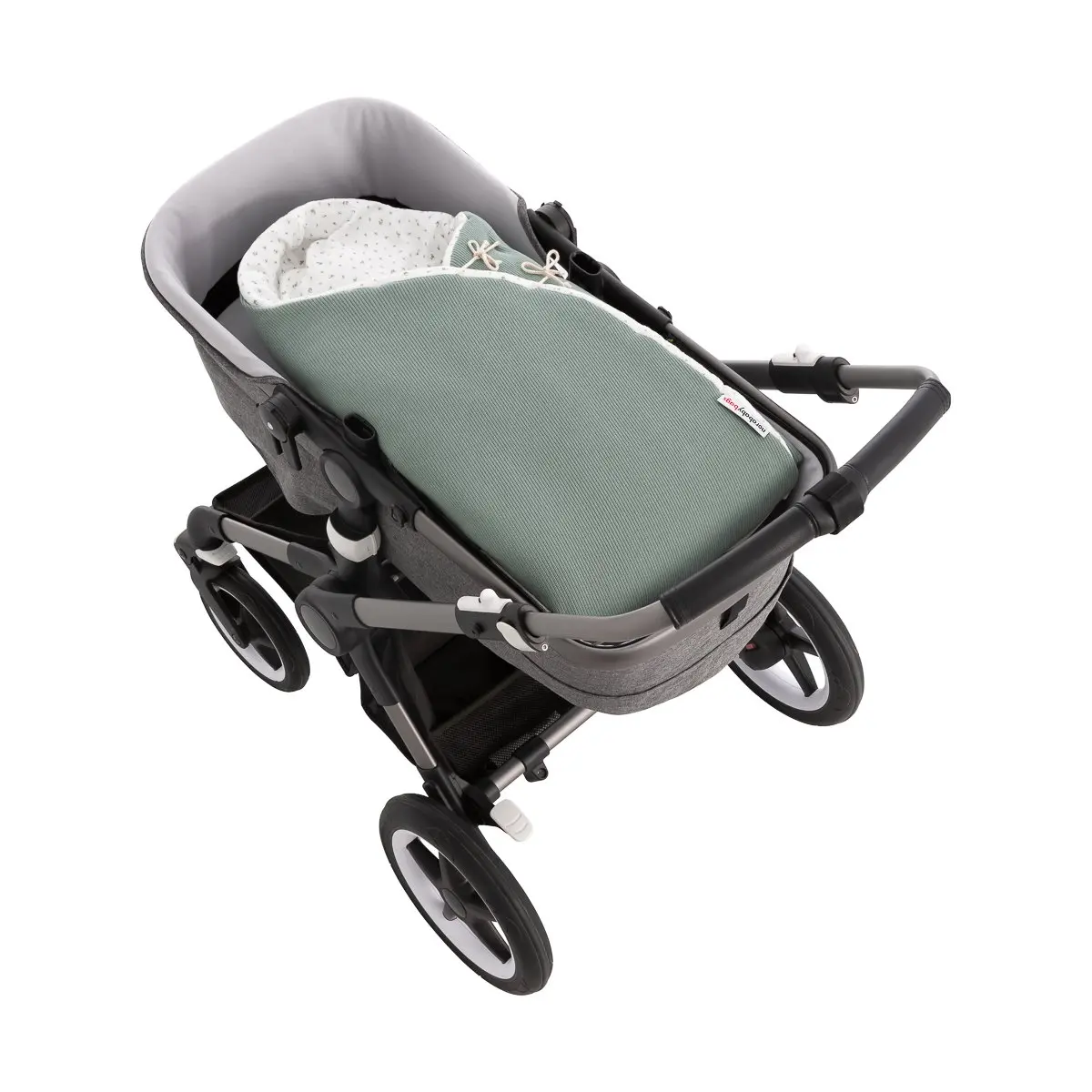 Saco capazo cruzado revers. etnic verde 40x80x5 cm