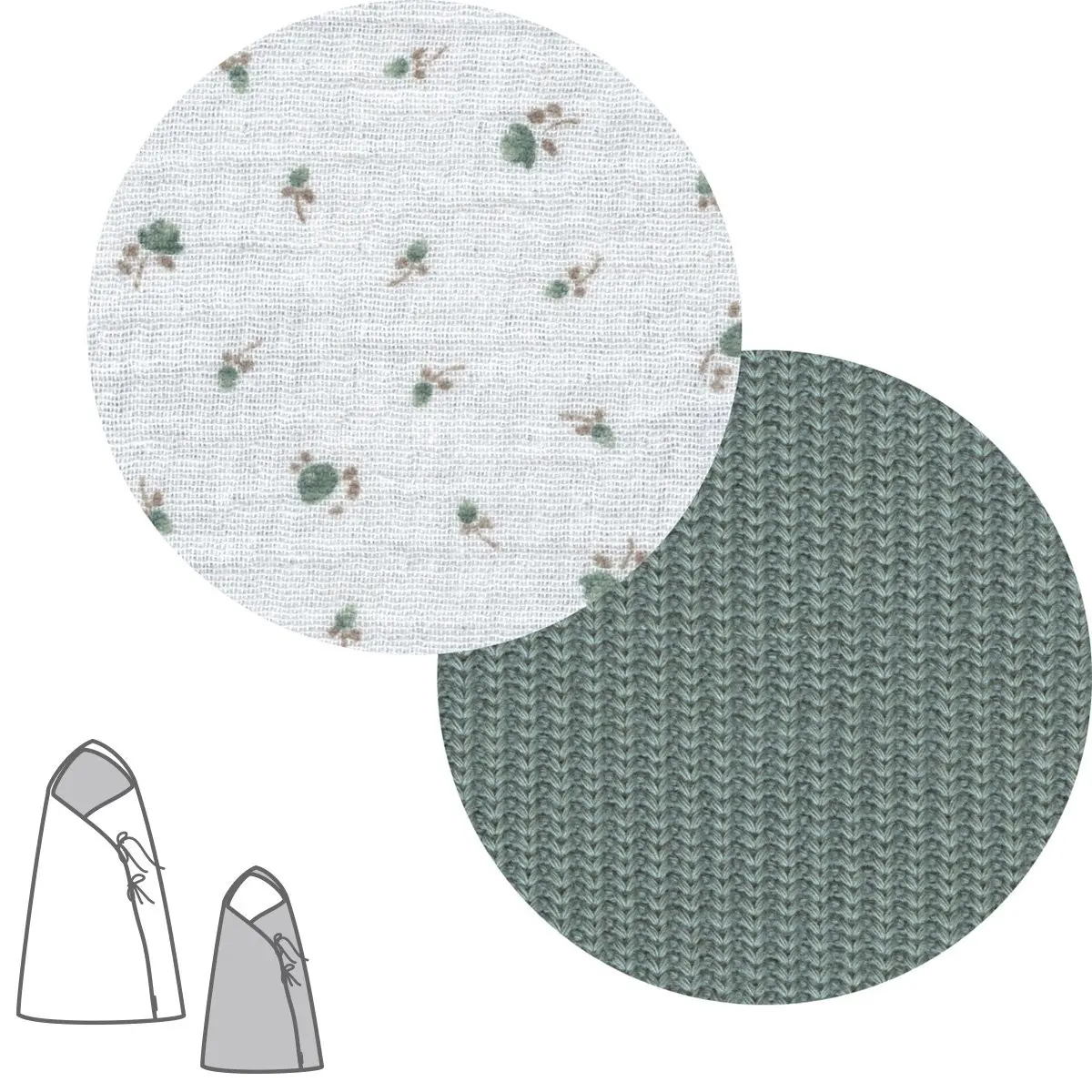 Saco capazo cruzado revers. etnic verde 40x80x5 cm - Imagen 2