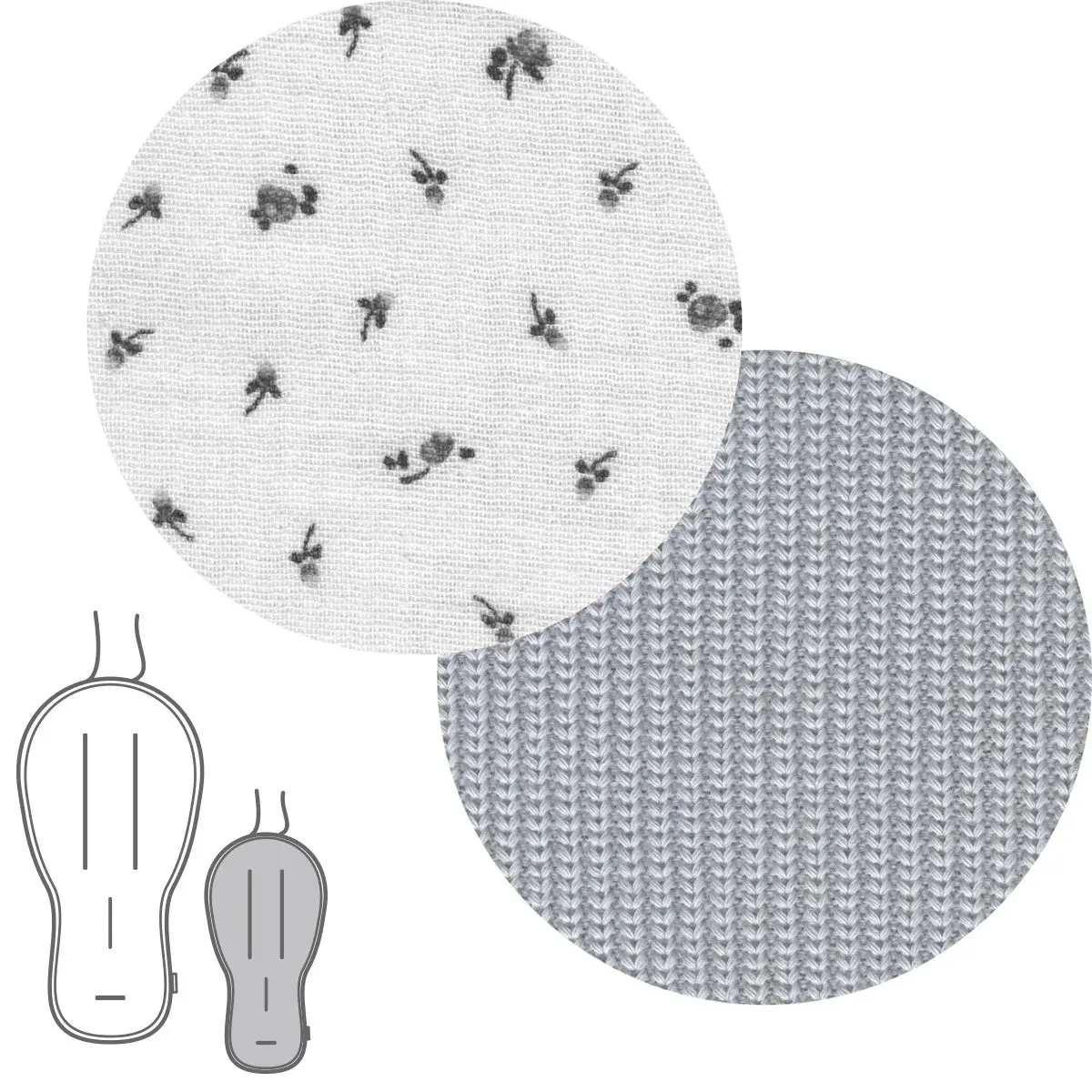 Colchoneta silla uni.rev.oval etnic gris 43x88x1 cm - Imagen 2