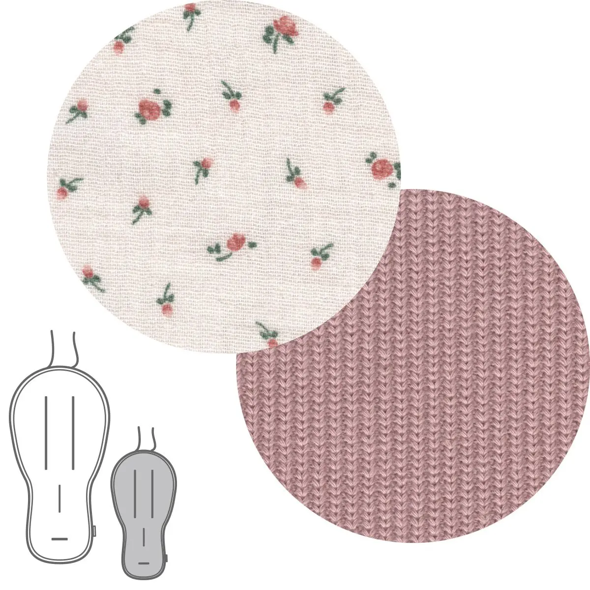 Colchoneta silla uni.rev.oval etnic rosa 43x88x1 cm - Imagen 2